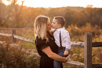 NJ Family Photographer captures mom kissing her son