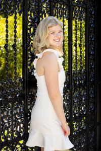 Professional senior portrait of a high school student in Northville, captured in a modern, clean outdoor location with a relaxed and confident look.