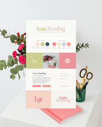 personality-packed, colorful, and elegant brand board for feminine new-england based senior photographer