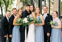 Wedding party downtown