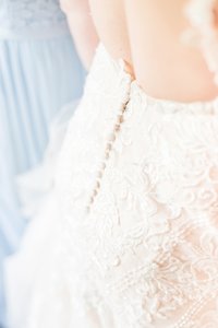 Bride and groom walk up memorial steps at their DC wedding