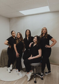 Skincare team group photo by Philadelphia brand photographer