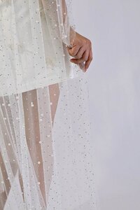 Long Pearl Wedding Veil 