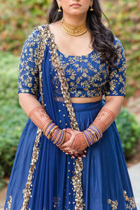 Woman posing in sari at Brea Community Center