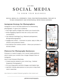 Mockup image of the Photography Business Roadmap PDF available for instant download

