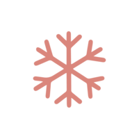 Pink illustration of snow icon