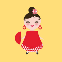 Spanish girl illustration