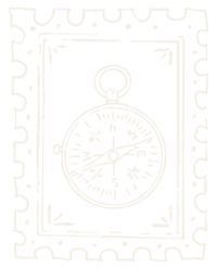 compass stamp illustration