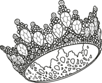 hand illustrated crown