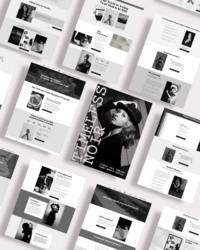 Classic, nostalgic, timeless noir inspired Showit website template for coaches