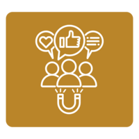 Social media engagement icon