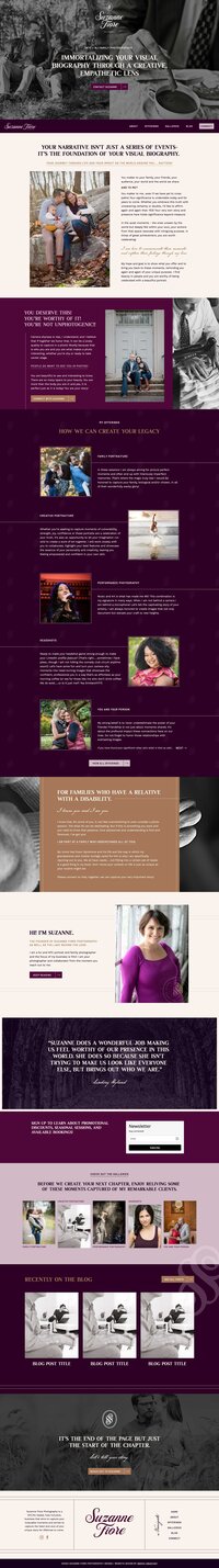 Homepage of Suzanne's website