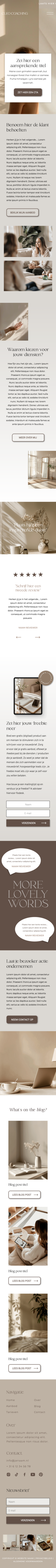 CLEO Showit template - Elegant website design voor coaches, lifestyle, health coaches, fotografen en hormoontherapeuten | JME Communicatie