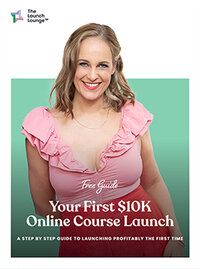 iPad mockup of a Free Guide to launching an online course profitably