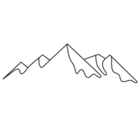 Line Drawing of mountains