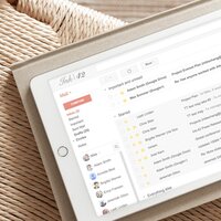 G Suite email interface on iPad