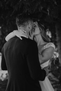 wedding couple holding hands