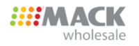 MACK Wholesale logo with grey text and a colorful grid of red, orange, and green dots on the left.