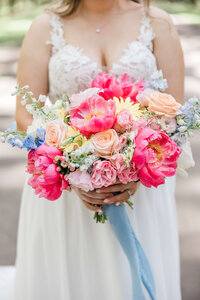 Savannah Elopement Package peony bouquet by Ivory & Beau 