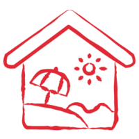 Symbole représentant la maison de vacances que Manon Klisz peut inclure dans ses vidéos UGC pour les marques