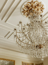 chandelier at destination wedding