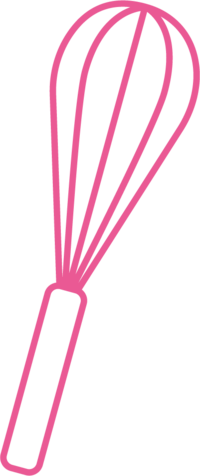whisk icon design for Frost and Flourish, a Washington DC Cake Bakery and Patisserie