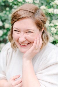 Paris Photographer, Rachael Laporte, smiling at Camera
