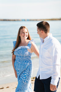coastal new england engagement photo vibes 