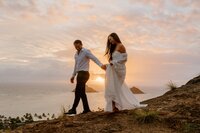 couple walking on beach