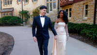 bride and groom smiling and close to eachother in worthington mn