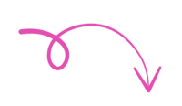 Pink arrow graphic used as a decorative element on a brand photography website to guide visual flow and enhance marketing design