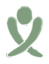 Simple icon of a masseuse 