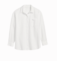 Crisp white button down shirt