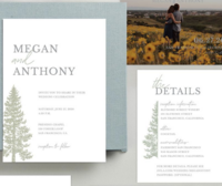 Mountain Forest wedding invitation online on Zola, designed by. The Paper Vow