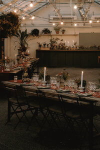 Bröllopsdukning på Rosendals Trädgård