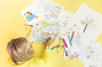 Stacy Ebert coloring book illustrations