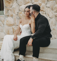 man and woman sitting next to each other