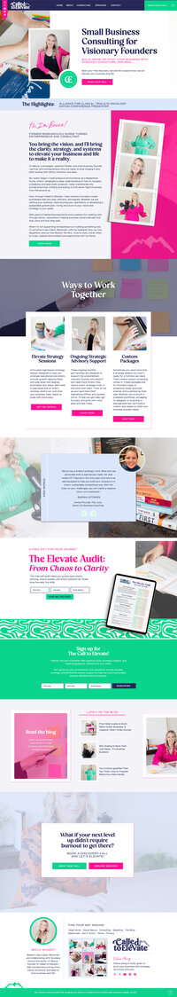 Showit Website template customization