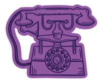 rotary phone illustration