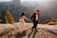 Couple holding hands at Death Valley Wedding
