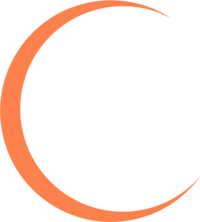 Orange Moon branding Icon.