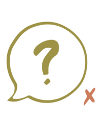 bubble with question mark for unclear messaging