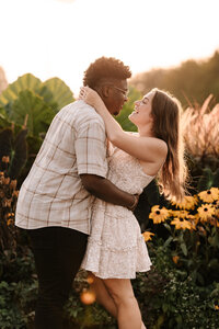 Couple in Field Side Profile