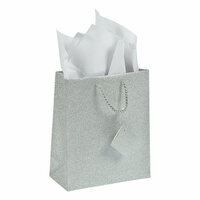 Silver Glitter Gift Bag