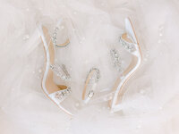 Elegant Bridal Detail: Close-up of Beautiful Bride's Heels | Christine Li