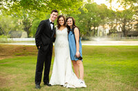 Eleanor Stenner with bride and groom at Birmingham wedding 