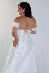 butterfly wedding gown strapless