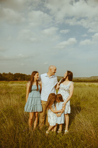 Beautiful family session in a field in Buffalo Gap, TX