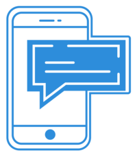 Smartphone icon representing PPC marketing services tailored for small businesses, highlighting mobile-friendly advertising solutions.