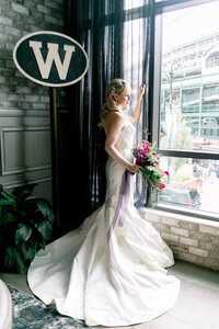 assymetrical mermaid wedding dress